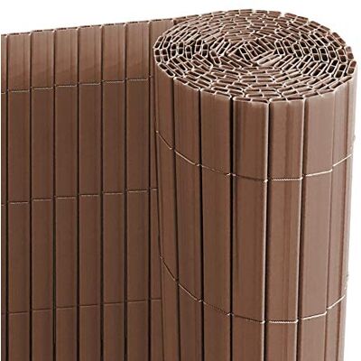 Ribelli PVC Privacy scherm Balkon windscherm Privacy hek panelen, kleur:bruine, artikelen:PVC-privacymatrix, dimensie:120 x 300 cm Ribelli PVC Privacy scherm Balkon windscherm Privacy hek panelen, kleur:bruine, artikelen:PVC-privacymatrix, dimensie:120 x 300 cm