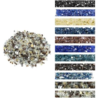 VEVOR Vuurglas, 4,5 kg/4,5 kg hoge temperatuurbestendige open haardstenen, 12,7 mm reflecterende vuurkorf glazen steen, hoge glans steen landschapsarchitectuur voor vuurkorftafel, koper + helder + VEVOR Vuurglas, 4,5 kg/4,5 kg hoge temperatuurbestendige open haardstenen, 12,7 mm reflecterende vuurkorf glazen steen, hoge glans steen landschapsarchitectuur voor vuurkorftafel, koper + helder +