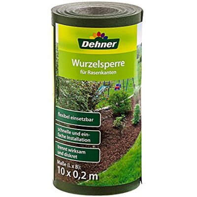 Dehner Wortelblokkering voor gazonranden, ca. 10 x 0,2 m, polypropyleen, donkergroen. Dehner Wortelblokkering voor gazonranden, ca. 10 x 0,2 m, polypropyleen, donkergroen.