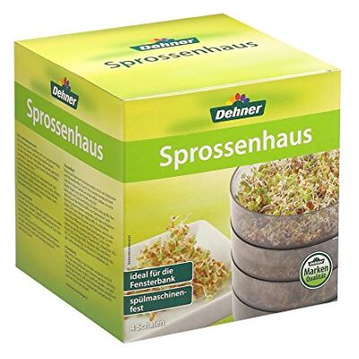 Dehner Sprotenhaus voor het kweken van kiemscheuten, met 4 schalen Dehner Sprotenhaus voor het kweken van kiemscheuten, met 4 schalen