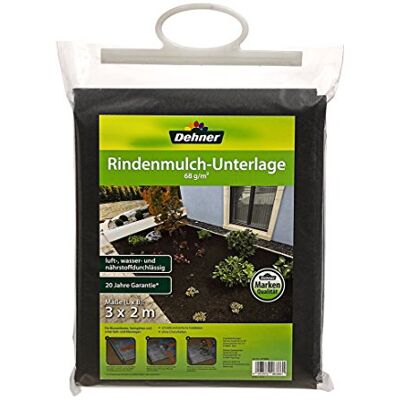 Dehner Landschapsstof voor schors Mulch 3 x 2 m rol, fleece, zwart. Dehner Landschapsstof voor schors Mulch 3 x 2 m rol, fleece, zwart.