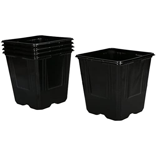 KOTARBAU ® Set van 5 kweekpotten, rechthoekig, 11 x 11 x 12 cm, plantenschaal voor het kweken van planten