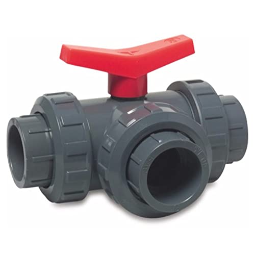 BEVO pvc 3-weg kogelkraan d 50mm