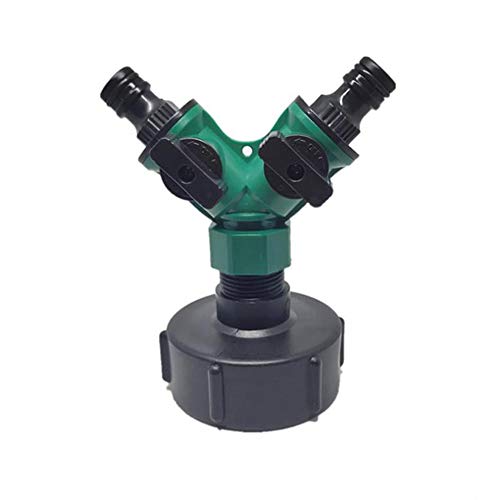 WARMHAND 2 weg tuinslang splitter dubbele tik connector Twin tik connector outdoor hulpstuk waterstroom regelaar waterkranen verdeler aan/uit kleppen met IBC S60X6 watertank adapter