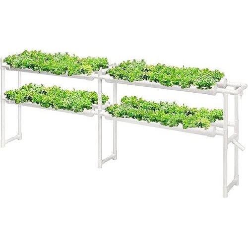 DDNGEJ Hydrocultuur kweekset, 8 buizen 4 lagen 72 plantenlocaties PVC hydrocultuur pijp Home Hydrocultuur experiment, groenten, bloemen, fruit Hydrocultuur plantapparatuur, geen timer_205