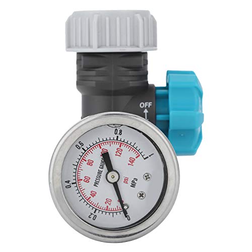 BWLZSP G3/4in Verstelbare Waterdrukregelaar Klep met Manometer Kas Tuin Irrigatie Controller, Waterdrukregelaar Drukregelaar