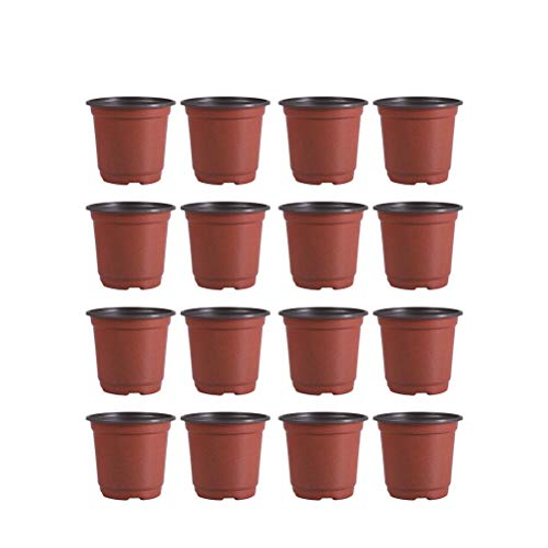 DOITOOL Kunststof plantenpotten, kweekpotten, plastic bloempot, 10 cm, rond, kunststof, kweekpotten voor planten, bloempotten voor zaailingen en stekjes, diameter 100 mm, 50 stuks