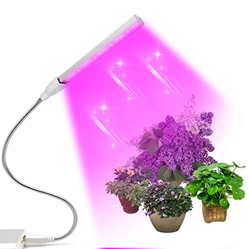 eecoo Plantenlicht, led-plantenlamp, led-groeilamp, groeilamp, led-groeilamp, plantenlicht, groeilamp voor broeikas, kamerplanten, groenten en bloemen, kleur (21 cm)