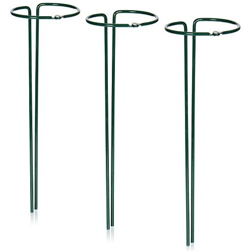 com-four ® 3x bloemenhouder vaste plant houder voor bloemen (hoogte: 35 cm) plantenhouder als bloemensteun, ranken, rozensteun, vaste planten, vaste plant ring rond voor tuin, balkon, terras