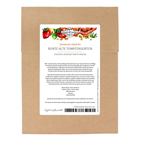 Magic Garden Seeds Bonte oude tomaatsoorten Zaden set met 5 traditionele, qua kleur bijzondere soorten