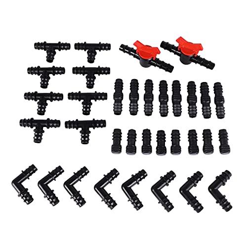 Doengdfo Irrigatie Fittings Kit, Irrigatie Prikkeldraad voor 34 stuks Irrigatie Water Slang Connector