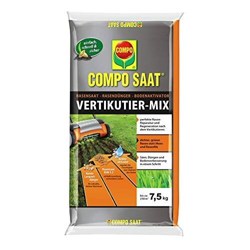 Compo SAAT verticuteermix, gazonzaad, gazonmest en bodemactivator, 7,5 kg, 250 m²