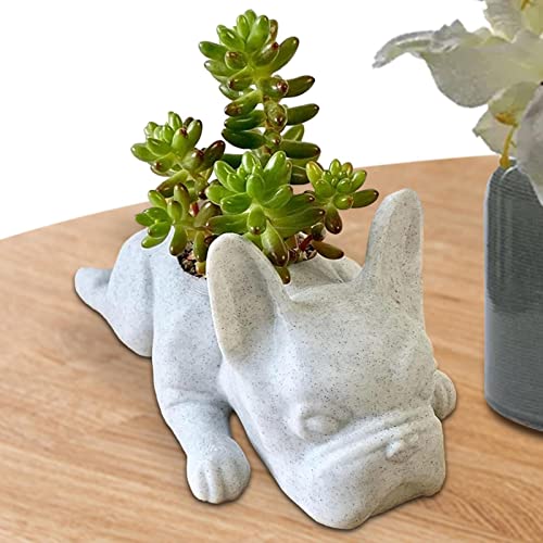 Gaimety Honden plantenbak Franse Bulldog plantenbakken voor kamerplanten Harspotten voor kamerplanten moderne decoratieve plantenbak voor kamerplanten bureau nachtkastje kast