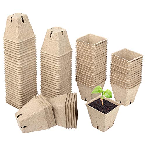Schramm ® Kweekpotten 20, 60 of 100 stuks cellulose hoogte: 5,5 cm biologisch afbreekbare plantenpot plantenpotten, aantal: 100 stuks