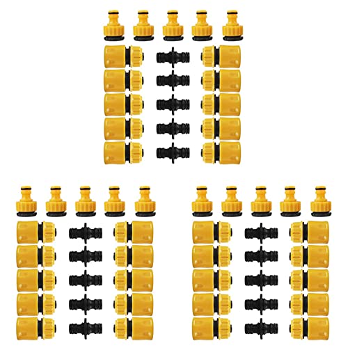 Fegtrty 60 stuks tuinslang connector set, connector slang einde connector dubbele slang connectoren extender slang snelconnectoren