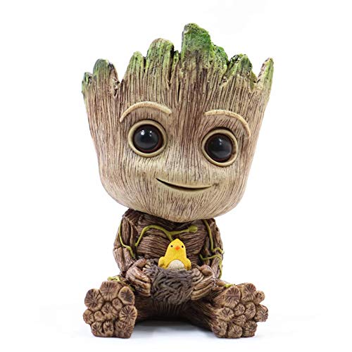 LJG Groot Plant Pot Leuke Baby Groot Pen Pot Bloempot Bloempot Groene Planten Bloempot (vogel)