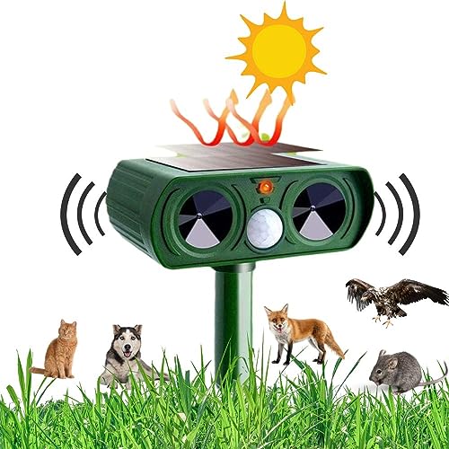 Furry Kattenverjager op zonneenergie   Diervriendelijk   Ultrasone verjager   Marterverjager   Muizenverjager   Duivenverjager