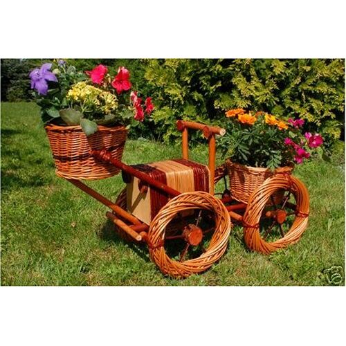 Deko-Shop-Hannusch Graafmachine, rieten tractor, 80 cm, rotan, rieten manden, planten mogelijk, plantenmand, bloempot, bloempot, plantenbak, plantenbak, plantenbak, plantenbak, plantenbak, plantenbak, plantenbak