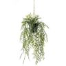 Bellatio flowers & plants Groene bamboe kunstplant 50 cm in hangende pot Kunstplanten/nepplanten