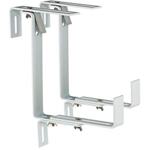 Dehner Professionele bloembakhouder voor buisleuningen, 2 stuks, metaal, wit Dehner Professionele bloembakhouder voor buisleuningen, 2 stuks, metaal, wit