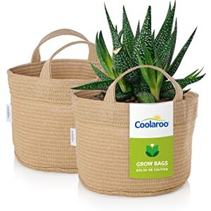 Coolaroo Zware plantenkweekzakken met handgrepen, stof, woestijnzand, 2 stuks Coolaroo Zware plantenkweekzakken met handgrepen, stof, woestijnzand, 2 stuks
