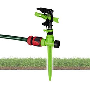 Relaxdays Impulssproeier tuin, irrigatie van grote oppervlakken tot 150 m², 7 m bereik, 360°, gazonsproeier, groen-zwart, 31 x 12,5 x 6 cm Relaxdays Impulssproeier tuin, irrigatie van grote oppervlakken tot 150 m², 7 m bereik, 360°, gazonsproeier, groen-zwart, 31 x 12,5 x 6 cm