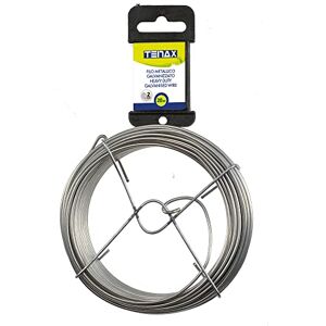 TENAX ijzerdraad, verzinkt, zilver, lengte 20 m, diameter 2 mm TENAX ijzerdraad, verzinkt, zilver, lengte 20 m, diameter 2 mm
