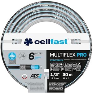 Cellfast MULTIFLEX PRO tuinslang, robuust, 6-laags, ATS2 vlecht, uv-bestendig, algen, vrij van zware metalen, fluweeltechnologie, 35 bar, -20/+65 ° С temp. 3/4", 20 m Cellfast MULTIFLEX PRO tuinslang, robuust, 6-laags, ATS2 vlecht, uv-bestendig, algen, vrij van zware metalen, fluweeltechnologie, 35 bar, -20/+65 ° С temp. 3/4", 20 m