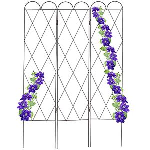 Relaxdays plantensteun metaal, 3-delig, 162,5 cm hoog, voor clematis, rozen etc, plantenrek voor klimplanten, roodbruin Relaxdays plantensteun metaal, 3-delig, 162,5 cm hoog, voor clematis, rozen etc, plantenrek voor klimplanten, roodbruin