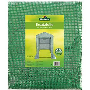 Dehner reservefolie voor tomatenhuis Maxi, ca. 187 x 183 x 122 cm, PE-folie, groen. Dehner reservefolie voor tomatenhuis Maxi, ca. 187 x 183 x 122 cm, PE-folie, groen.
