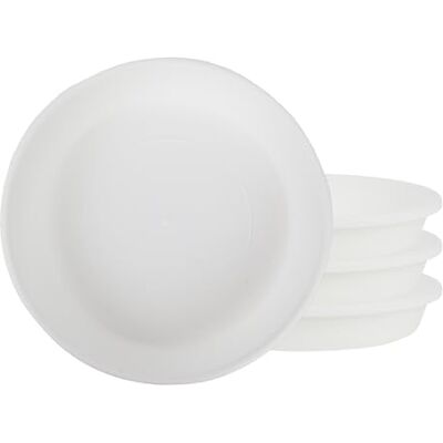 The HC Companies SLI10000A10T032LREFT klassieke ronde plastic plantenschotel, 10", wit The HC Companies SLI10000A10T032LREFT klassieke ronde plastic plantenschotel, 10", wit
