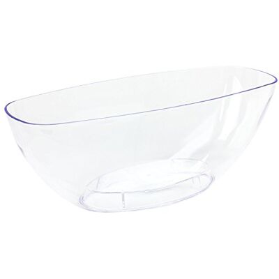 Prosperplast Plastic transparante ovale bloempot COUBI 36 cm met verhoogde bodem Prosperplast Plastic transparante ovale bloempot COUBI 36 cm met verhoogde bodem