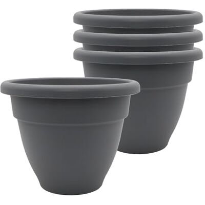 The HC Companies plantenbakken, Warm Grijs, 8" (Pack van 4) The HC Companies plantenbakken, Warm Grijs, 8" (Pack van 4)