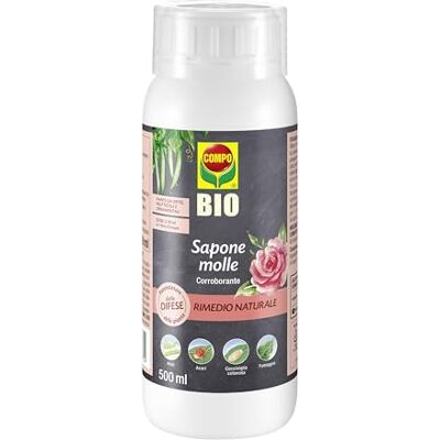 Compo Biologische zachte zeep concentraat, versterking van de plantenafweer tegen insecten, bladluizen, mijten en lieveheersbeestjes, 100% natuurlijk, 500 ml Compo Biologische zachte zeep concentraat, versterking van de plantenafweer tegen insecten, bladluizen, mijten en lieveheersbeestjes, 100% natuurlijk, 500 ml