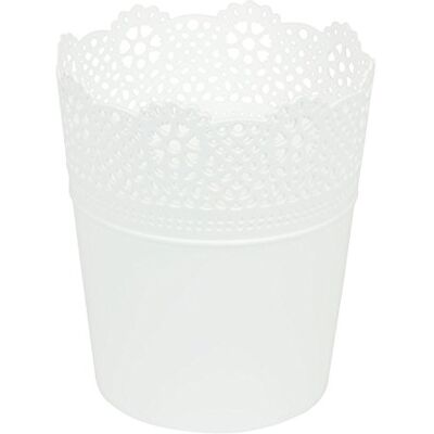 Prosperplast Prosper Plast dlac180-s449 18 x 21 cm"kant bloempot wit Prosperplast Prosper Plast dlac180-s449 18 x 21 cm"kant bloempot wit