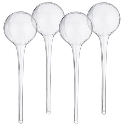 Relaxdays Glazen bewateringsballen - 4 st, 30x9 cm, Plant wateringssysteem Relaxdays Glazen bewateringsballen - 4 st, 30x9 cm, Plant wateringssysteem