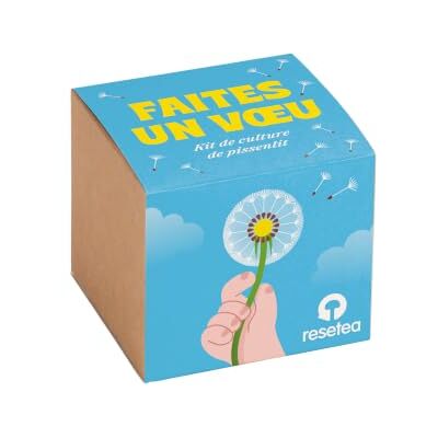 Resetea Geef een wens paardenbloem kweekset zaden + pot van natuurlijke vezels + substraat origineel cadeau Resetea Geef een wens paardenbloem kweekset zaden + pot van natuurlijke vezels + substraat origineel cadeau