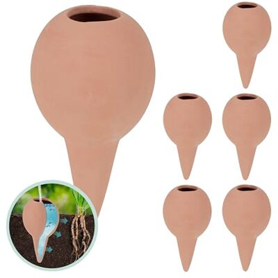 Relaxdays Keramische Druppelirrigatiekegels Set van 6 - Bewateringssysteem Relaxdays Keramische Druppelirrigatiekegels Set van 6 - Bewateringssysteem