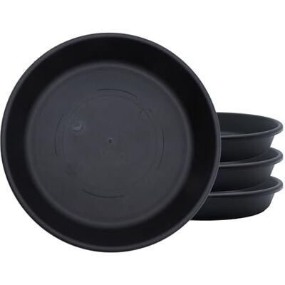 The HC Companies SLI08000G18T056LREFS klassieke ronde plastic plantenschotel, 8", zwart The HC Companies SLI08000G18T056LREFS klassieke ronde plastic plantenschotel, 8", zwart