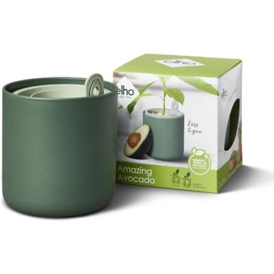 Elho Amazing Avocado Pot Bloempot Blad Groen Ø 12 x H 12,1 cm 100% Gerecycled Kunststof Elho Amazing Avocado Pot Bloempot Blad Groen Ø 12 x H 12,1 cm 100% Gerecycled Kunststof