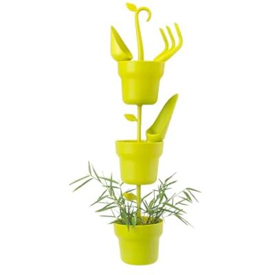 Zendea Vedre 3 ronde bloempotten om op te hangen, van robuust kunststof, ideaal voor het kweken van planten, bloemen of kruiden, met geïntegreerd drainagesysteem Zendea Vedre 3 ronde bloempotten om op te hangen, van robuust kunststof, ideaal voor het kweken van planten, bloemen of kruiden, met geïntegreerd drainagesysteem