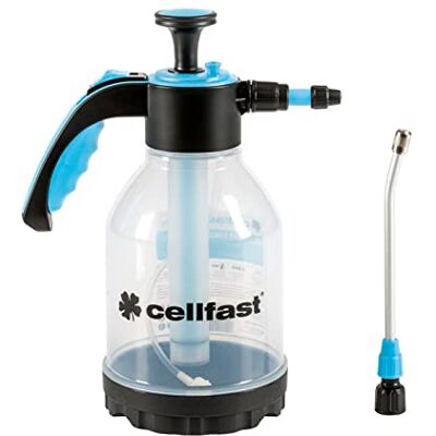 Cellfast Druksproeier, voor het sproeien en verzorgen van vloeibare meststoffen en gewasbeschermingsmiddelen, verstelbaar mondstuk, aluminium lans, hoge kwaliteit, inhoud: 1,5 l Cellfast Druksproeier, voor het sproeien en verzorgen van vloeibare meststoffen en gewasbeschermingsmiddelen, verstelbaar mondstuk, aluminium lans, hoge kwaliteit, inhoud: 1,5 l