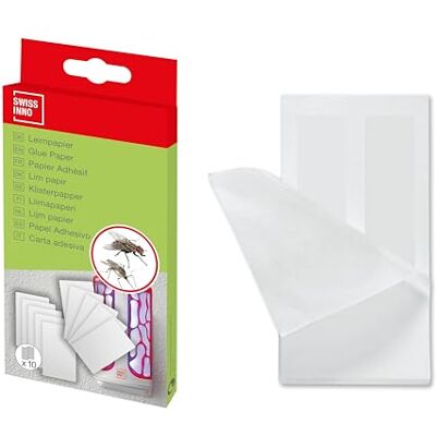 SWISSINNO lijmpapier voor insectenvallen 3 Watt, gifvrij, gemakkelijk te hanteren en te vervangen. Verpakking van 10 stuks SWISSINNO lijmpapier voor insectenvallen 3 Watt, gifvrij, gemakkelijk te hanteren en te vervangen. Verpakking van 10 stuks