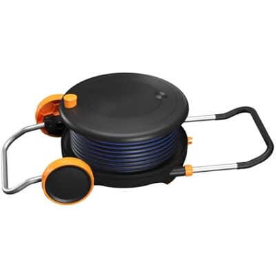 Fiskars Comfort Waterwheel M met Wielen, Allesomvattende irrigatieset 21,5 m Totaal bereik, Automatisch Oprollen, Tuinslang in Universele maat (Ø 13 mm), Universele kraanaansluiting, 1071639 Fiskars Comfort Waterwheel M met Wielen, Allesomvattende irrigatieset 21,5 m Totaal bereik, Automatisch Oprollen, Tuinslang in Universele maat (Ø 13 mm), Universele kraanaansluiting, 1071639