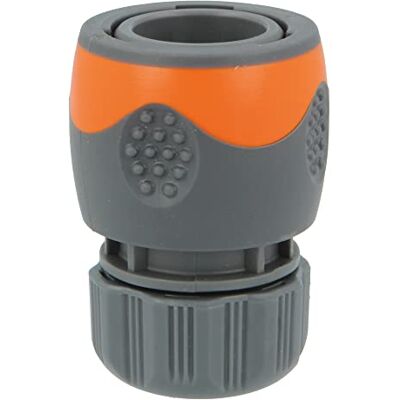 Amig Snelkoppeling voor tuinslangen 3/4" Met kliksysteem Snelle en eenvoudige aansluiting voor tuinslangen ABS-kunststof en rubber Oranje en grijs Amig Snelkoppeling voor tuinslangen 3/4" Met kliksysteem Snelle en eenvoudige aansluiting voor tuinslangen ABS-kunststof en rubber Oranje en grijs