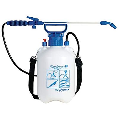 Ribimex Drukspuitapparaat 5 liter met accumulatie van druk pulpro 5 inch. PRP049P Spuitpomp met lans van glasvezel en verstelbare schouderriem voor tuin, moestuin, gewasbeschermde behandelingen Ribimex Drukspuitapparaat 5 liter met accumulatie van druk pulpro 5 inch. PRP049P Spuitpomp met lans van glasvezel en verstelbare schouderriem voor tuin, moestuin, gewasbeschermde behandelingen