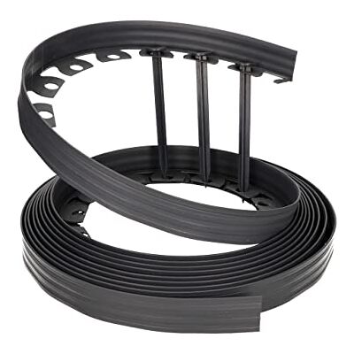 GARDENIX LineBORDER - Flexibele plastic rand - 10m, Grijs GARDENIX LineBORDER - Flexibele plastic rand - 10m, Grijs