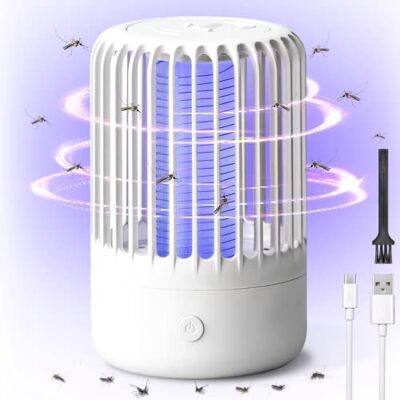 GBARAN Insectenverdelger, muggenval, elektrisch, muggenlamp, muggenbescherming, insectenvanger, uv-licht, insectenverdelger, krachtige USB-ongediertebestrijdingsvallen voor binnen en buiten GBARAN Insectenverdelger, muggenval, elektrisch, muggenlamp, muggenbescherming, insectenvanger, uv-licht, insectenverdelger, krachtige USB-ongediertebestrijdingsvallen voor binnen en buiten
