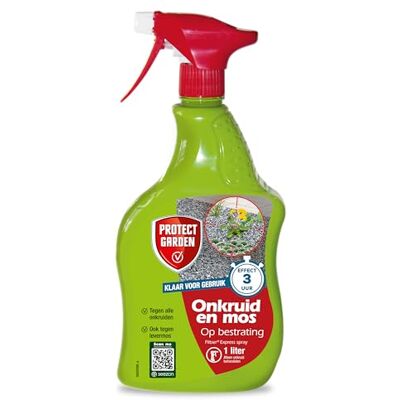PROTECT GARDEN Flitser Express Spray 1L Kant & Klaar Onkruid en Mos Bestrijden Vloeibaar Bestrijdingsmiddel Onkruidverdelger in handige Spuitverpakking Binnen 3 uur zichtbaar resultaat PROTECT GARDEN Flitser Express Spray 1L Kant & Klaar Onkruid en Mos Bestrijden Vloeibaar Bestrijdingsmiddel Onkruidverdelger in handige Spuitverpakking Binnen 3 uur zichtbaar resultaat