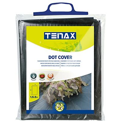TENAX DOT Cover 1,50 x 5 m zwart, microgeperforeerde onkruidfolie om te mulchen, ideaal voor groenten en aardbeien (zak) TENAX DOT Cover 1,50 x 5 m zwart, microgeperforeerde onkruidfolie om te mulchen, ideaal voor groenten en aardbeien (zak)